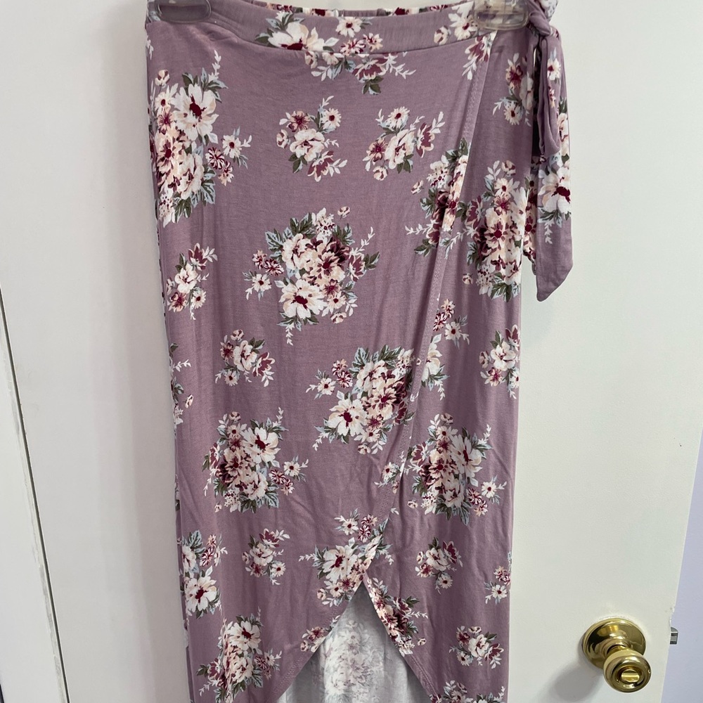 High low floral skirt